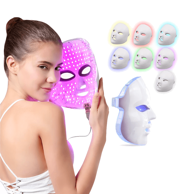 Professional: 7 x LED Facial Mask With Neck Photon Therapy